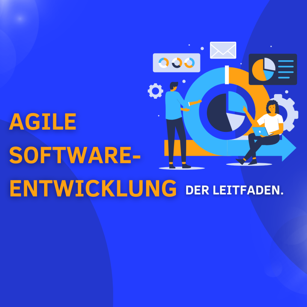 agile softwareentwicklung grafik rund mit großer schrift